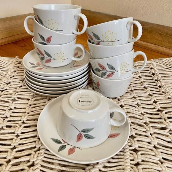 RARE Replacement VTG Springsong by Franciscan 1 Teacup and Saucer Set 2 Pieces - Picture 1 of 7